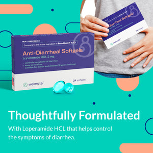 Anti-Diarrheal Softgels | Loperamide HCL, 2 mg | 24 Count Blister Pack