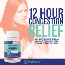 WELMATE Cough & Cold - Guaifenesin 600mg, 200 Tablets (Generic Mucinex)