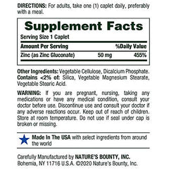 NATURE'S BOUNTY Supplements & Health - Zinc 50mg, 400 Caplets
