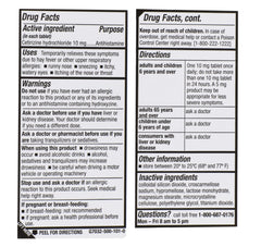 SDA LABS Allergy Relief - Cetirizine 10mg, 500 Tablets (Generic Zyrtec)