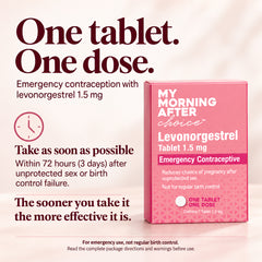 MY MORNING AFTER CHOICE - Levonorgestrel 1.5mg, 1 Tablet 3-Pack