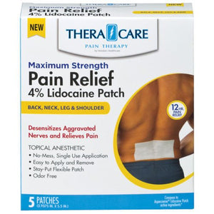 TheraCare Lidocaine 4% Pain Relief Patch (generic Aspercreme) 5ct