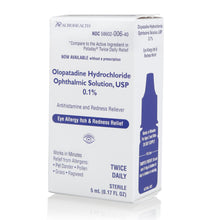 Olopatadine Hydrochloride Ophthalmic Solution, USP 0.1% | 5 ml Drops