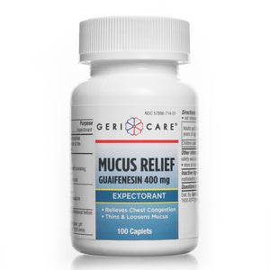 Mucus Relief Guaifenesin 400 mg 100 Count Caplets (Pack of 3)