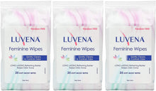 Luvena Feminine Wipes Cleansing Wipes Paraben Free (Pack of 3)