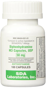 Diphenhydramine 50mg Capsules 100ct Btl (Pack of 2)