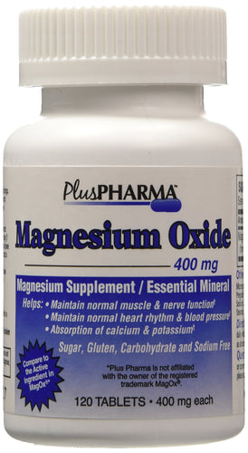 Magnesium Oxide 400mg (Compare to MagOx) (Pack of 3) 120 Count Tablets