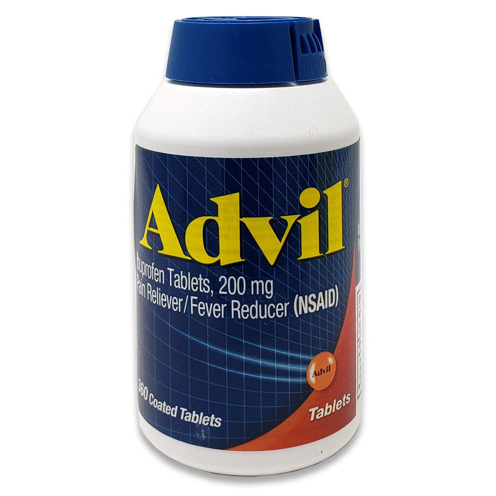 Advil Pain Reliever Fever Reducer 200 MG Ibuprofen Coated Tablets 360 ...