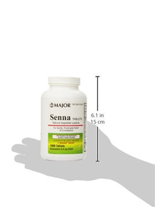 Senna 8.6 Mg Natural Vegetable Laxativ 1000 Tablets Generic for Senokot