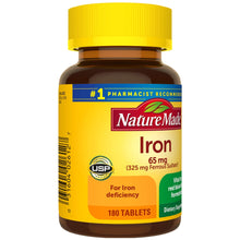 Nature Made Iron 65 mg (from Ferrous Sulfate) Tablets, 180 Count