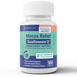 Mucus Relief | Guaifenesin 1200 Mg Maximum Strength | 100 Count Extended-Release Bi-layer Tablets