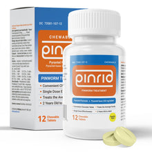 Pin-Rid | Pinworm Treatment | Pyrantel Pamoate 250 mg | 12 Chewable Tablets | Family Size