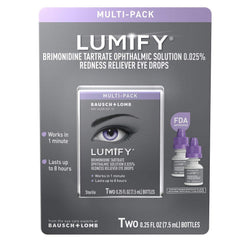 LUMIFY Redness Reliever Eye Drops - Brimonidine Tartrate 0.025%, 7.5mL (Pack of 2)