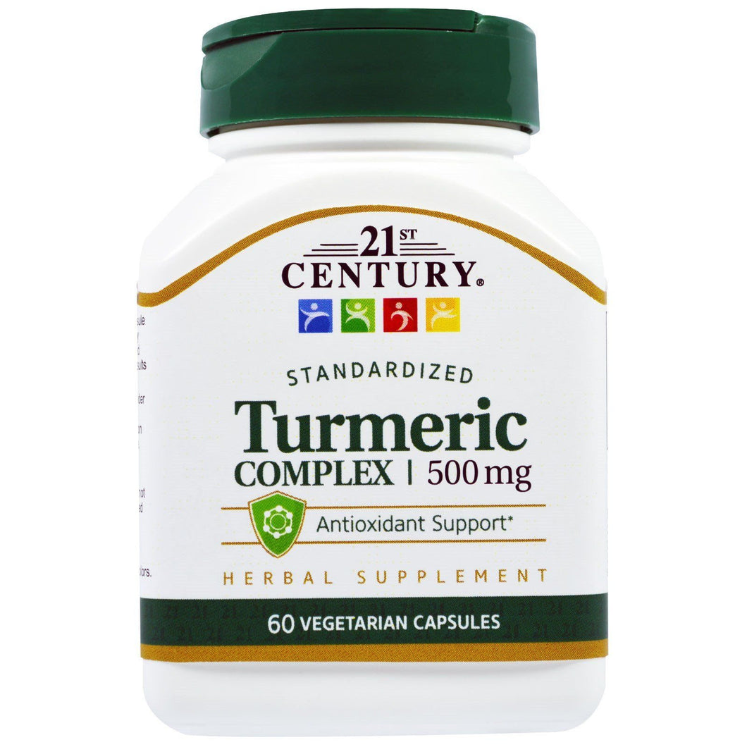 21st Century Turmeric Complex 500 mg - 60 Vegetarian Capsules, Pack of 2