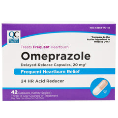 QUALITY CHOICE Acid Reducer - Omeprazole 20mg, 42 Tablets (Generic Prilosec)