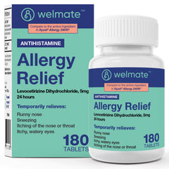 WELMATE Allergy Relief - Levocetirizine 5mg, 180 Tablets (Generic Xyzal)