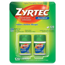 Zyrtec Cetirizine Hcl/Antihistamine (120 Tablets 10mg each)