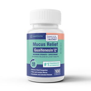 Mucus Relief | Guaifenesin 1200 Mg Maximum Strength | 100 Count Extended-Release Bi-layer Tablets