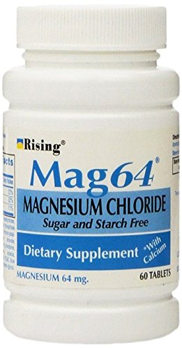 Rising Mag64 Magnesium Chloride with Calcium Tablets, 300 Count, (Pack of 5)