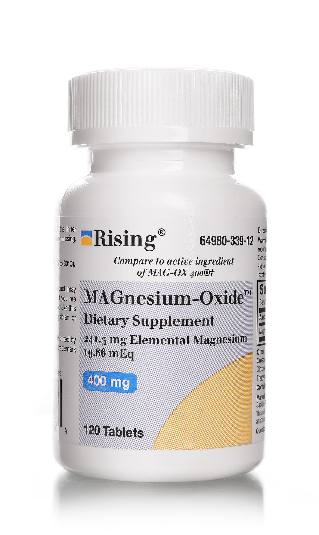 MAGnesium Oxide 400 mg Dietary Supplement Tablets - 120 Tablets