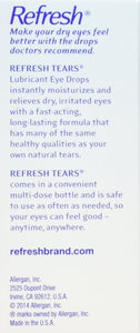 Refresh Tears Lubricant Eye Drops (4 x .5 fl oz and 1 x .17 fl oz. bottles)