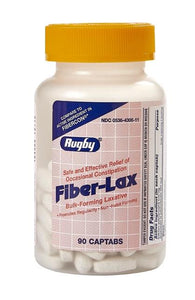 Fiber-Lax (Calcium Polycarbophil 625mg) | 90 Count Captabs | Bulk-Forming Laxative