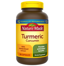 Nature Made Turmeric Curcumin 500 mg, Herbal Supplement for Antioxidant Support, 180 Capsules