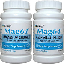 Rising Mag64 Magnesium Chloride with Calcium Tablets 60 ea (Pack of 2)