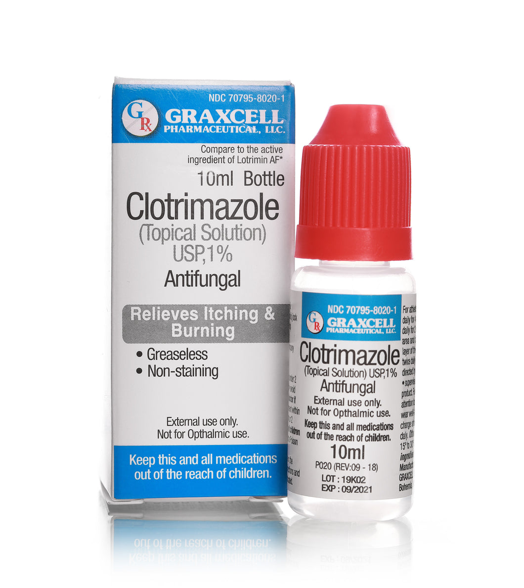 Clotrimazole 1% | ( Generic Lotrimin Solution ) | Antifungal Topical Solution | 10ml Bottle