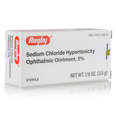 RUGBY Eye Care - Sodium Chloride Ophthalmic Ointment 5%,  3.5gm (Compare to Muro 128)