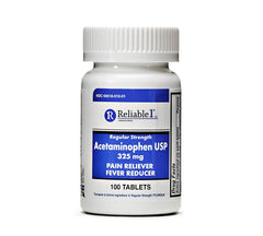 RELIABLE 1 Pain Relief - Acetaminophen 325mg, 100 Tablets