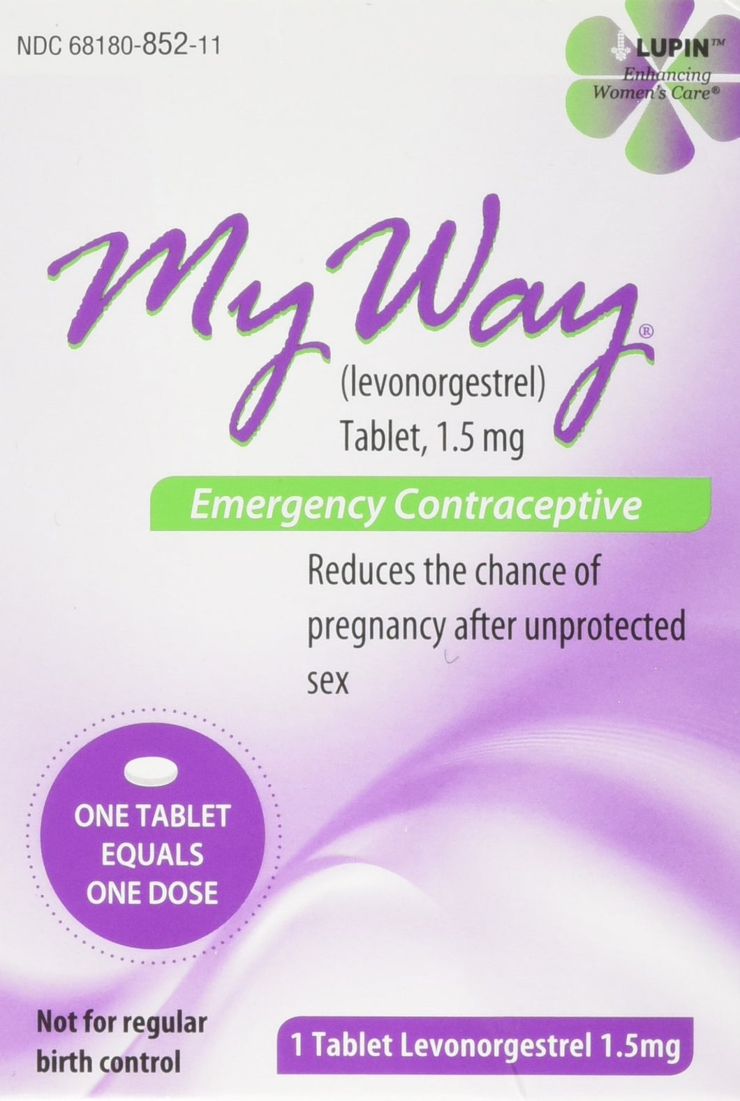 My Way Emergency Contraceptive 1 Tablet *Compare to Plan B One-Step*