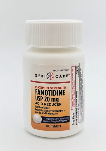 Famotidine, USP 20 mg Acid Reducer for Heartburn Relief, 100 Count Tablets