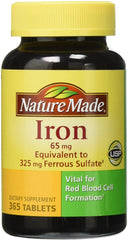 NATURE MADE Supplements & Health - Iron 65mg, 365 Tablets