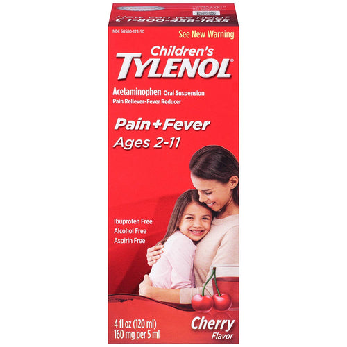Children's Tylenol Oral Suspension Acetaminophen Medicine, Dye-Free Cherry, 4 fl. oz (Pack of 3)