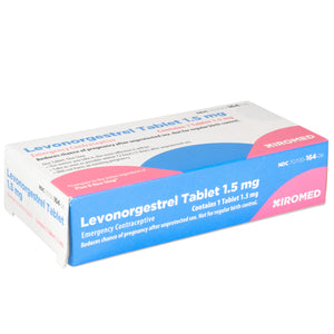 Xiromed Emergency Contraceptive Pill for Women - 1.5 mg Levonorgestrel Tablet - Reduces Chance of Pregnancy After Unprotected Sex - Compare to Plan B One-Step