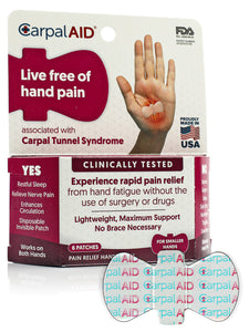 Carpal AID Tunnel Syndrome | No Surgery or Drugs | Wrist Support | Clinical Tested | No Side Effects (6 Count, For Smaller Hands)