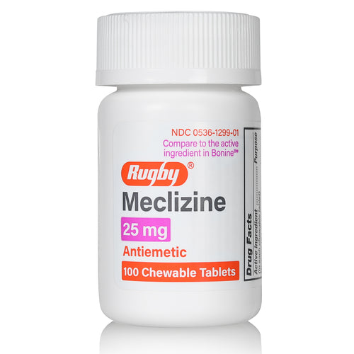 Travel Sickness | Meclizine 25 hcl mg | 100 Count Chewable Tablets