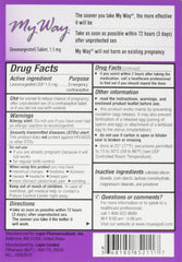 LUPIN Sexual Health - My Way Levonorgestrel 1.5mg, 1 Tablet (Generic Plan B)