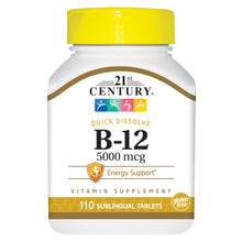 21st Century B 12 5000 mcg Sublingual Tablets, 110 Count