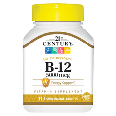 21ST CENTURY Supplements & Health - Vitamin B12 5000mcg, 110 Tablets