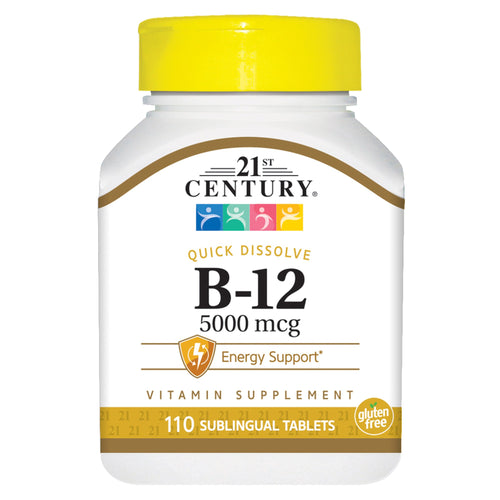 21st Century B 12 5000 mcg Sublingual Tablets, 110 Count