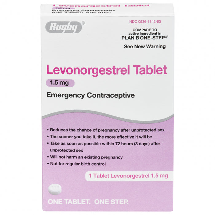 Rugby Levonorgestrel 1.5mg Emergency Contraceptive Tablet (Compare to Plan B One Step)