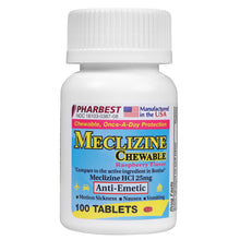 Meclizine HCL 25 mg 100 Count Chewable Tablets
