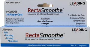  Lidocaine 5% Hemorrhoid Treatment by RectaSmoothe, Maximum  Strength Numbing Cream, Fast Pain Relief for Anorectal Disorders