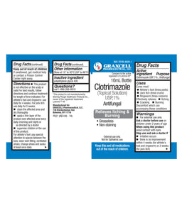 Clotrimazole 1% | ( Generic Lotrimin Solution ) | Antifungal Topical Solution | 10ml Bottle
