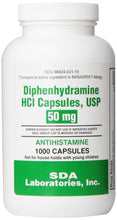 SDA Laboratories, INC Generic Benadryl Allergy - Diphenhydramine (50mg) - 1000 Capsules