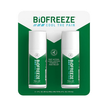 Biofreeze Pain Relief Roll-On, 3 oz. Roll-On, Fast Acting, Long Lasting, & Powerful Topical Pain Reliever, Pack of 2